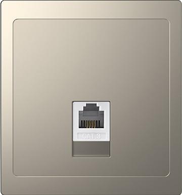 Merten D-Life data socket (nickel metallic)